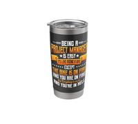 Project Manager Leader Employee Job Everything is On Fire Stainless Steel Insulated Tumbler