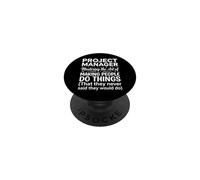 Project Manager Making People Do Things White Gears Design PopSockets Adhesive PopGrip
