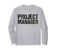 Project Manager Management Job Retro Graphic Black Text Long Sleeve T-Shirt