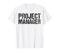 Project Manager Management Job Retro Graphic Black Text T-Shirt