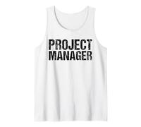 Project Manager Management Job Retro Graphic Black Text Tank Top