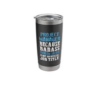 Project Manager Problem Solver Job Title Funny Stainless Steel Insulated Tumbler