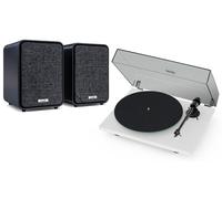 Project T1 EVO Turntable White Plus Ruark MR1 - Charcoal