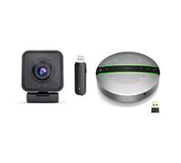 Project Telecom 1080p Wireless Webcam with Microphone & Bluetooth Speakerphone - USB Web Cam & Audio Kit for PC, Laptop, Zoom, Teams, Video Conferencing - Plug & Play Streaming Camera with Speaker