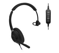 Project Telecom Focus 120 Monaural & Binaural Headphones TAA Compliant USB A & C Noise Cancelling Mic Soft Leatherette Cushions Wide Compatibility Lightweight & Comfortable (Monaural)