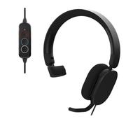 Project Telecom Focus Office Headphone USB-A & USB-C TAA Compliant Foldable Design with Soft Fabric Cushions Noise Cancelling Mic Wide Compatibility Inline Control Buttons (Monaural)