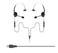 Project Telecom USB-A & USB-C, 2 Users, Monaural Noise Cancelling, Headset Splitter Training Supervising Coaching Bundle - Compatible with Microsoft Teams, Zoom, Cisco Webex, VoIP Softphone Apps