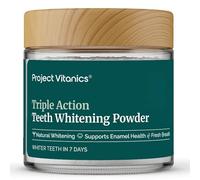 Project Vitanics® Triple Action Teeth Whitening Powder - Natural Tooth Whitening with Nano Hydroxyapatite, Xylito, Pap & Papain - Removes Stains, Enamel Safe, & Fresh Breath - Non-Peroxide