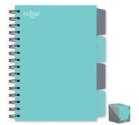 Project Wiro Bound with Dividers | Available in A4 and A5 Sizes | FSC Certified Paper | 100 Sheets / 200 Pages | 80gsm Ruled Paper | Mint or Grey Colour | Durable Polypropylene Covers (Mint, A5)