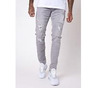 Project X Paris Jeans Colour: Light Grey 98% Cotton, 2% Spandex for Men, Ideal for Everyday & Streetwear, Size 36, Ref TP21001-GY-36