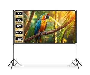 Projection 100 in 16:9 Display Screen Pull Down Portable Home Cinema Theater