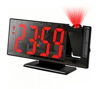 Projection Alarm Clock 180 Degree Swivel Projector 12/24 Hours | Smart Alarm Clock For The Wall Bedside Desk The Office Bedroom Living Room