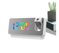 Projection alarm clock: USB charging digital clock that can project the time for the ceiling, brightness adjustment and powerful alarm support | LED display clock for offices