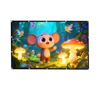 Projection Screen | 16:9 Anti-Wrinkle Video Equipment, Large Roll-Up Magnetic Theater Screen, Classroom, Bedroom, Church, School, Garden, Camping