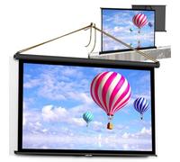 Projection Screen Floor Standing Manual Pull-Out Movie Screen