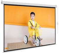 Projection Screen, Projector Curtain, Motorized Projector Screen 60-84" 16:9 Wall Mount Matte White Projection Screen With 12V Trigger Remote Control For Home Theate,84inch