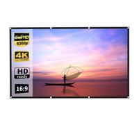 Projection Screens 40 in to 100in, Movie Projector Screen 16:9 4K HD Rear Front Movie Screen, Wrinkle-Free Design, Widescreen for Movie Home Theater Cinema Office Video Game (40 inches)