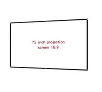Projection Screens smart home Simple Folding Projector Milk Silk Soft Screen 16:9 Portable Outdoor High-definition Movie Projection Fabric(72 inch)
