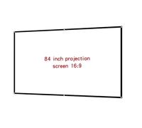 Projection Screens smart home Simple Folding Projector Milk Silk Soft Screen 16:9 Portable Outdoor High-definition Movie Projection Fabric(84 inch)