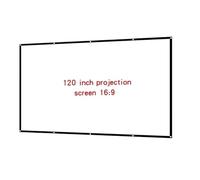 Projection Screens smart home Simple Folding Projector Milk Silk Soft Screen 16:9 Portable Outdoor High-definition Movie Projection Fabric(120 inch)