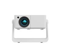 Projector 1080P Support 500 ANSI with WiFi and Bluetooth 5.2, Electric Focus/Keystone, 360°Stand, Portable Outdoor Movie Mini Projector for HDMI/USB/Phone/AV/PC(White)
