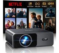 Projector 4K, 1200ANSI Home Cinema Projectors Built in APP, 20W Dolby Audio, TOPTRO FHD 1080P Portable Smart Projector with Auto Focus/Keystone, WiFi 6 Bluetooth Low noise Video Projector for Bedroom