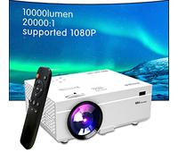 Projector 9500 Lumens Portable Video Projector, 200“ Screen Full HD 1080P Enhanced Mini Movie Projector, Compatible with HDMI USB Smartphone TV Stick PC for Outdoor/Home Projection