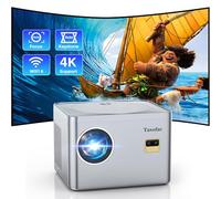 Projector 4K,【Auto Focus/Keystone】Projector with WiFi and Bluetooth, Native 1080P 800ANSI Outdoor Movie Projector, Auto 6D Keystone & 50% Zoom, Mini Projector for Bedroom/Home Theater with USB, HDMI