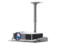 Projector Ceiling Mount, Height Adjustable Universal Ceiling Extending, No Hole Installation, Hidden Cable Routing, Black