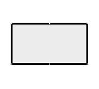 Projector Curtain,60 inch Projector Screen Portable Foldable Non-crease White Projector Curtain Projection Screen 16:9 Perfect for Indoor/Outdoor Movie Theater Open-air Cinema