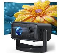 Projector for Bedroom, Portable Projector with WiFi 6 and Bluetooth, 1080P HD Support, 360° Adjustable Stand, Electric Focus & Auto Keystone Correction, Compatible for TV Stick, HDMI, USB, Tablet