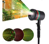 Projector Led Light, Garden Christmas Lights, Outdoor Light Moving Lighting Green Red Led Color with UK Plug, Waterproof Strobe Light for HomeGarden Birthday