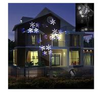 Projector Light,Halloween Holographic Projector Solar Christmas Snowflake Disco Light IP65 Outdoor Moving Snowfall Projector Lamp For New Year Party Wedding Decor for Halloween Xmas Holiday Landscape