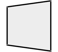 Projector Movie Screen Projection Curtain, Projection Screen Portable Foldable Non-Crease White 4:3 60-100 Inch