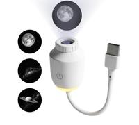 Projector Night Lights - with 3 Sliding Projection Films,USB Star Projector with Adjustable Brightness,for Kids Boys Girls Sleep Bedroom Home Party Birthday Meditation
