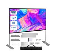 Projector Screen, 100 120 Inch Foldable Portable Hd 2K 4K Projector Screen With Stand Movie Video Projection Screen Indoor Outdoor Curtain,D-120 inch