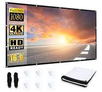 Projector Screen 100 Inch, Andthere 16:9 HD Foldable Portable Outdoor Projector Screen for Garden Bedroom Camping Tent Cinema, Anti-Crease Movie Projection Screens for Indoor Home Office Theater