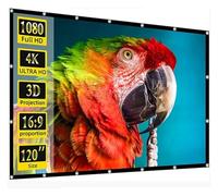 Projector Screen 150 Inch Portable Foldable Soft High Density White Wrinkle-Free Indoor Outdoor Projector Movies Scree for Home Theater Cinema Indoor Outdoor Backyard Pa