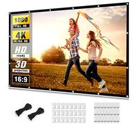 Projector Screen 150 inch, Taotique 4K Movie Projector Screen 16:9 HD Foldable and Portable Anti-Crease Indoor Outdoor Projection Double Sided Video Projector Screen for Home, Party, Office, Classroom