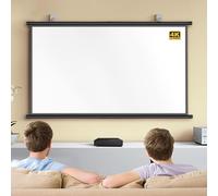 Projector Screen 30 40 50 60 72 Inch, 16:9 HD 4K Wall Mountable Projections Movies Screen, 1.2 Gain Projector Curtain, Ideal For Indoor/Outdoor Home Theater, Camping, Office(40")