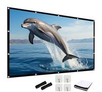 Projector Screen 60-300 inch, 16:9 Foldable Anti-Crease Portable Projector Movies Screen for Home Theater Outdoor Indoor(180in(396x225cm))