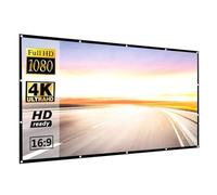 Projector Screen, 60 72 84 100 120 150 Inch Simple Foldable Projection Screen 100Inch Curtain 16:9 Outdoor Full Hd 2K 4K Projector Screen Curtain,A-84 inch