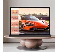 Projector Screen for Camping & Home Theater, Durable 4K HD Glass Bead, Stand Firm for Floor or Desktop, 16:9/4:3 for Office & Conference Presentations