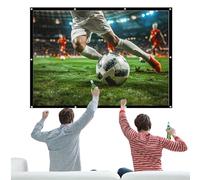 Projector Screen - Heavy Polyester Projection Portable Outdoor Film Screen | Waterproof and Wind Turbine for Home Cinema and Commercial Use, Compatible with Smartphone,