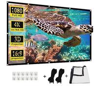 Projector Screen,HUANYINGBJB 4K 16:9 HD Rear Front Projector Screen Foldable Projection Screen Double-Sided Portable Outdoor Indoor Projector Screens for Movie Home Theater (120)