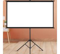Projector Screen Indoor With Tripod Stand, Portable Mobile Projection Screen For Home Office Backyard Patio, Lightweight Carry Screen For Camping Traveling Party Theater, Easy To Insta, 16:09-60inch