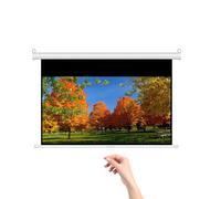 Projector Screen Manual Pull-down 60-90inch, Roll Movie Screen Ceiling or Wall Mount Retractable Automatic Locking for Home Theater, Office(72 inch 16: 9)