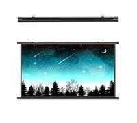 Projector Screen, Non Crease Pull Down Screen, Portable Foldable White Projector Curtain Projection, Home Convenient Wall-Mounted 4k HD Bedroom Outdoor Office Hand-Pull Roller Blinds Projector Screen(