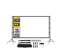 Projector Screen, Outdoor Office Entertainment Home Foldable Double Tripod Thick Milk Silk Curtain Hd Projection Screen,A-120 inch