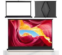 Projector Screen Portable Floor Standing Fold-Out Manual, Mobile Movie Screen, Small Projector Screen, With Carry Bag for Backyard Movie Night, Support 4K Full HD, Wrinkle-Free Design(4:3,30